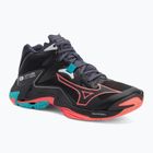 Mizuno Wave Lightning Z8 Mid röplabdacipő fekete/neonlámpa/páva kék
