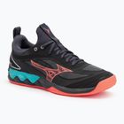 Mizuno Wave Luminous 3 röplabdacipő fekete/neonlámpa/páva kék