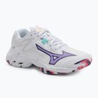 Női röplabda cipő Mizuno Wave Lightning Z8 fehér/ibolya indigó/camelliaros