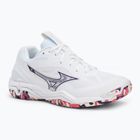 Mizuno Wave Stealth 6 cipő fehér/ibolya indigó/camellia rózsa