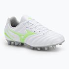 Gyermek focicipő Mizuno Monarcida Neo III Select Jr Md fehér/neonzöld Mizuno Monarcida Neo III Select Jr Md fehér/neonzöld