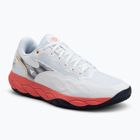 Férfi teniszcipők Mizuno Wave Enforce Court AC white/baritone blue/calypso coral