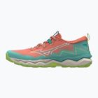 Női futócipő Mizuno Wave Daichi 9 friss lazac/fehér/csúcs zöld