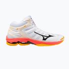 Röplabda cipő Mizuno Wave Voltage 2 Mid fehér/tüzes korall 2/citrus