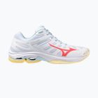 Női röplabda cipő Mizuno Wave Voltage 2 fehér/calypso coral/pale banán