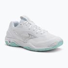Női kézilabda cipő Mizuno Wave Stealth 6 fehér/kék árnyalatú Mizuno Wave Stealth 6 fehér/kék színű