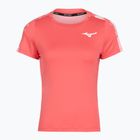 Női teniszpóló Mizuno Daybreakers Printed calypso coral