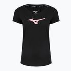 Női futópóló Mizuno Core Runbird Tee fekete/mályva színű
