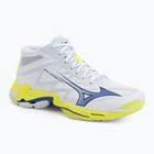Röplabdacipő Mizuno Wave Lightning Elite Mid White/Lightning Yellow/Dazzling Blue