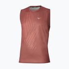 Férfi futópóló Mizuno Core Graphic Sleeveless copper brown