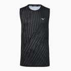Férfi futópóló Mizuno Core Graphic Sleeveless black/gray