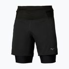 Férfi futóshort Mizuno Trail Multipocket 2in1 black