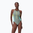 Speedo Zip Colorblock puha olajzöld női egyrészes fürdőruha