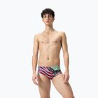 Férfi úszónadrág Speedo 13.5 cm Allover Training Club Brief black/matcha green/siren red