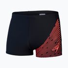 Férfi úszónadrág Speedo Medley Logo Aquashort black/siren red