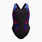 Női egyrészes fürdőruha Speedo Placement Laneback zoom boom placement/speedo black