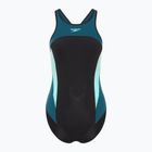 Speedo női egyrészes fürdőruha High Neck Splice Cross Back sötét teal színben