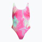 Női egyrészes fürdőruha Speedo Flu3nte Printed Convertible coral sands