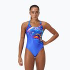 Női egyrészes fürdőruha Speedo Placement Digital Powerback molten blend/cobalt pop