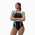 Női egyrészes fürdőruha Speedo Placement Laneback turquoise gem