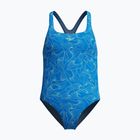 Gyerek egyberészes fürdőruha Speedo HyperBoom Allover Medalist lagoon blue/celeste