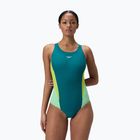 Speedo Colourblock 2.0 mély smaragdzöld női egyrészes fürdőruha