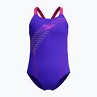 Gyermek egyrészes úszódressz Speedo Medley Logo Medalist indigókék fényben