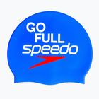Speedo nyomtatott szilikon úszósapka speedo kék menj teljes sebességgel speedo