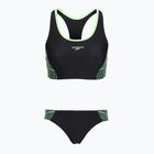 Női két részes fürdőruha Speedo Placement Raceback 2pc anthracite/clover