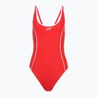 Női egyrészes fürdőruha Speedo Texture Bound Scoop high risk red/bright white
