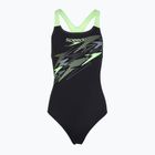 Női egyrészes fürdőruha Speedo Medley Logo Medalist anthracite/clover