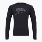 Férfi hosszú ujjú úszófelső Speedo Endurance+ Logo Rash Guard anthracite