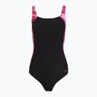 Női egyrészes fürdőruha Speedo Shaping LunaLustre Printed anthracite/ruby