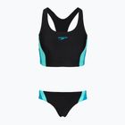Női egyrészes fürdőruha Speedo Colourblock Splice 2.0 anthracite/mayanblue