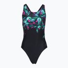 Női egyrészes fürdőruha Speedo FL Placement Printed Powerback firework burst/black