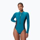 Női egyrészes fürdőruha Speedo Scuba Flex Zip border blue/black