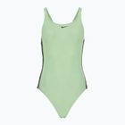 Női egyrészes fürdőruha Nike Logo Tape Fastback vapor green