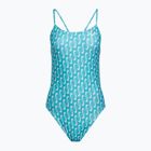 Női egyrészes fürdőruha Nike Hydrastrong Multi Print Cutout blue