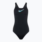 Női egyrészes fürdőruha Nike Hydrastrong 3D Swoosh Fastback black