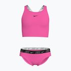Gyermek kétrészes fürdőruha Nike Logo Tape Crossback Midkini hyper rózsaszín