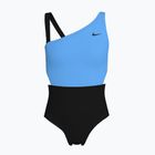 Nike Color Block aszimmetrikus monokini gyermek fürdőruha fekete