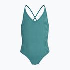 Gyermek egyberészes fürdőruha Nike Ocean Bound Ripple Texture Lace Up blached turquoise