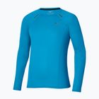 Férfi futó hosszú ujjú póló Mizuno Active Dryaeroflow blue jewel