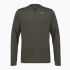 Férfi futópulóver Mizuno Core Impulse Half Zip Long Sleeve Tee forest night