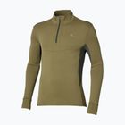Férfi futópulóver Mizuno Active Warmalite Half Zip Long Sleeve Top martini olive