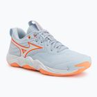 Női röplabda cipő Mizuno Wave Momentum Elite blue finch/white/lava orange
