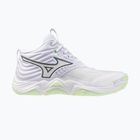 Női röplabda cipő Mizuno Wave Momentum Elite Mid white/balsam green/ambrosia