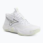 Női röplabda cipő Mizuno Wave Momentum Elite Mid white/balsam green/ambrosia