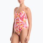 Női egyrészes fürdőruha Nike V-Neck desert pink