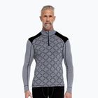 Férfi Termoaktiv pulóver Dovre Half Zip Jacquard grey